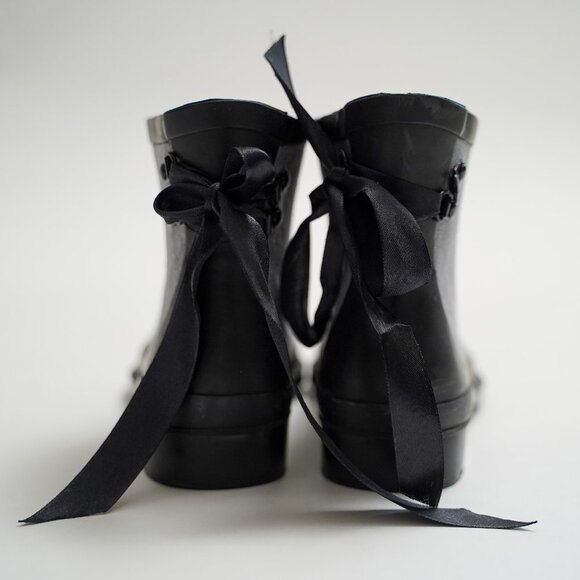 JG Faux Suede Rubber Ankle Boots - Picture 2 of 7